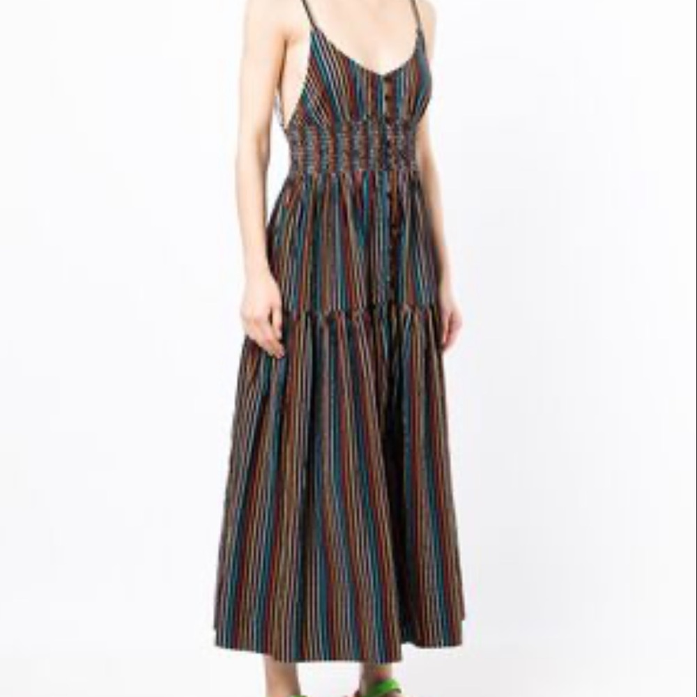 Solid+Striped Skylar Rainbow Stripe Maxi Dress NWT Sz XS